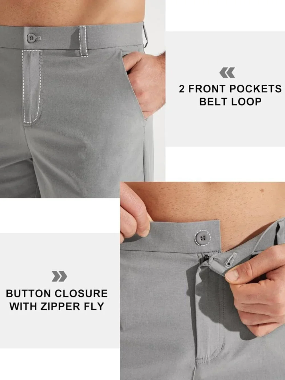 Mens Golf Pants Stretch Work Dress Pants 30